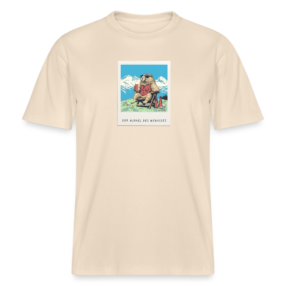 T-Shirt "Genussgipfel" - Weißgrau