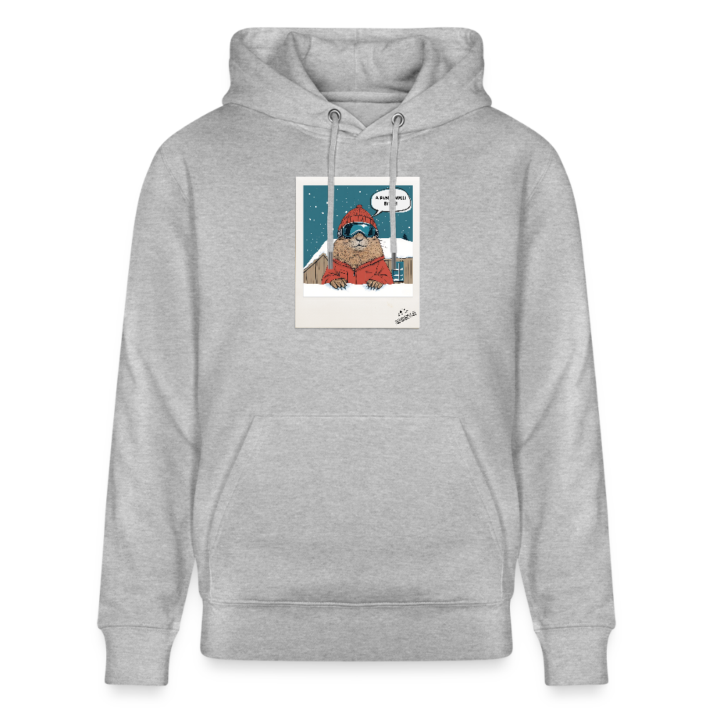 Hoodie "Nonverbale Kommunikation" - Grau meliert