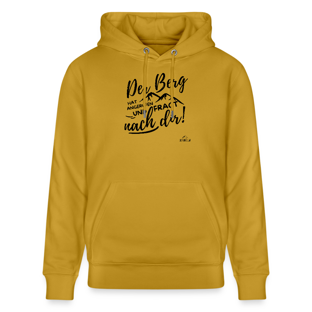 Hoodie "Der Berg ruft!"" - Ocker