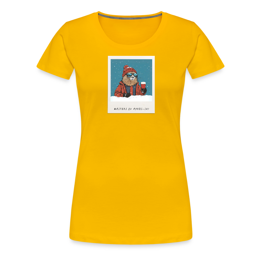 Women Shirt "Masters of Aprés Ski"" - Sonnengelb