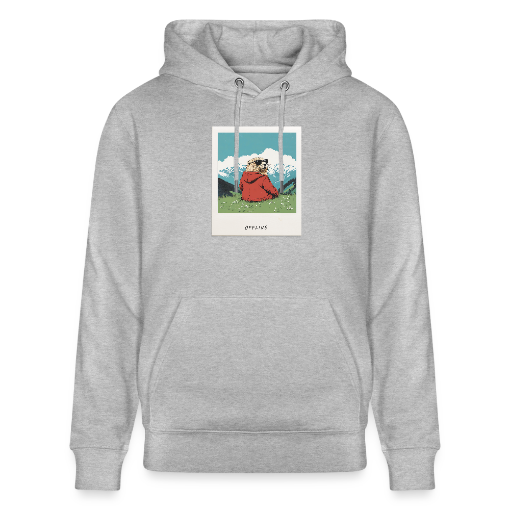Hoodie "Offline" - Grau meliert