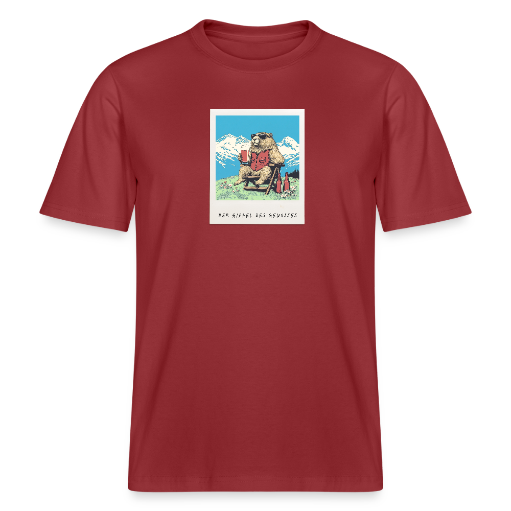 T-Shirt "Genussgipfel" - Erdrot