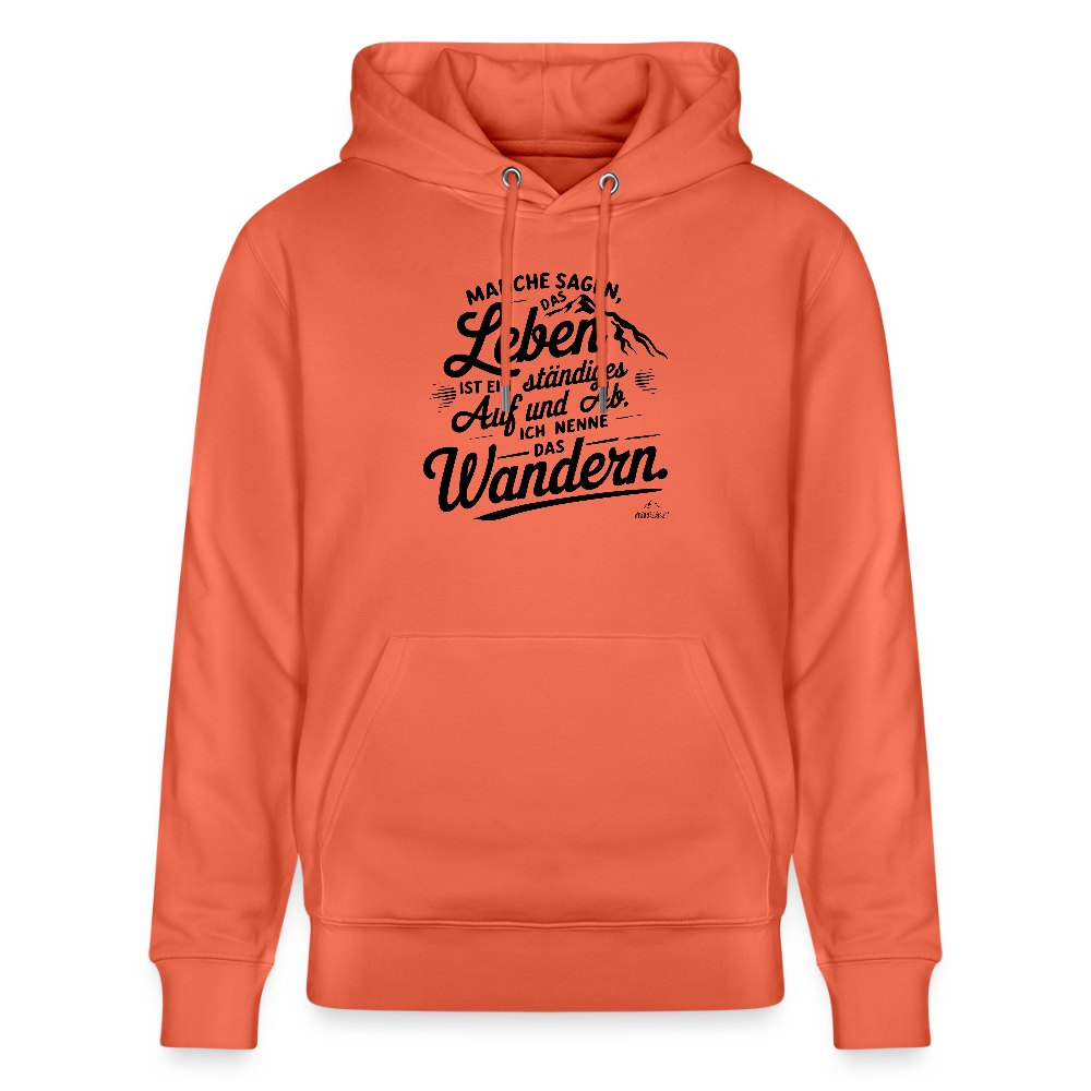 Hoodie "Wanderleben"" - Hellrot