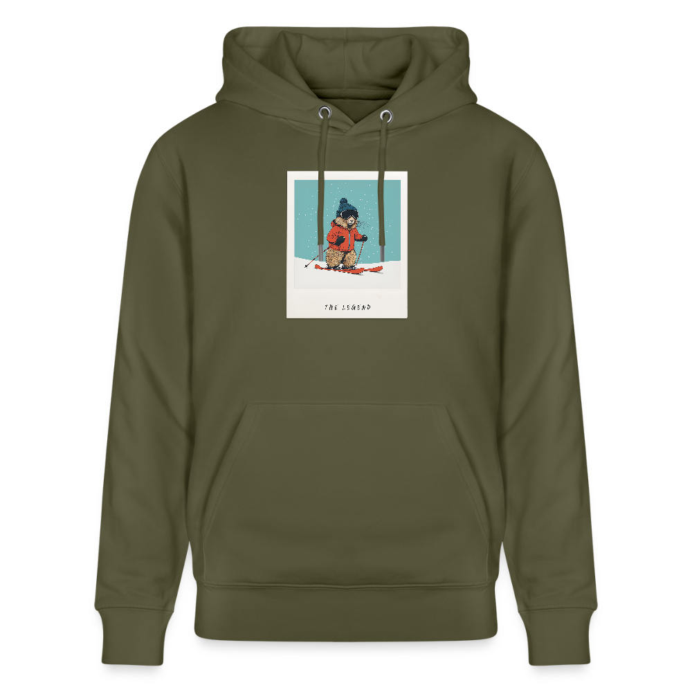 Hoodie "The Legend - Ski" - Khaki Grün