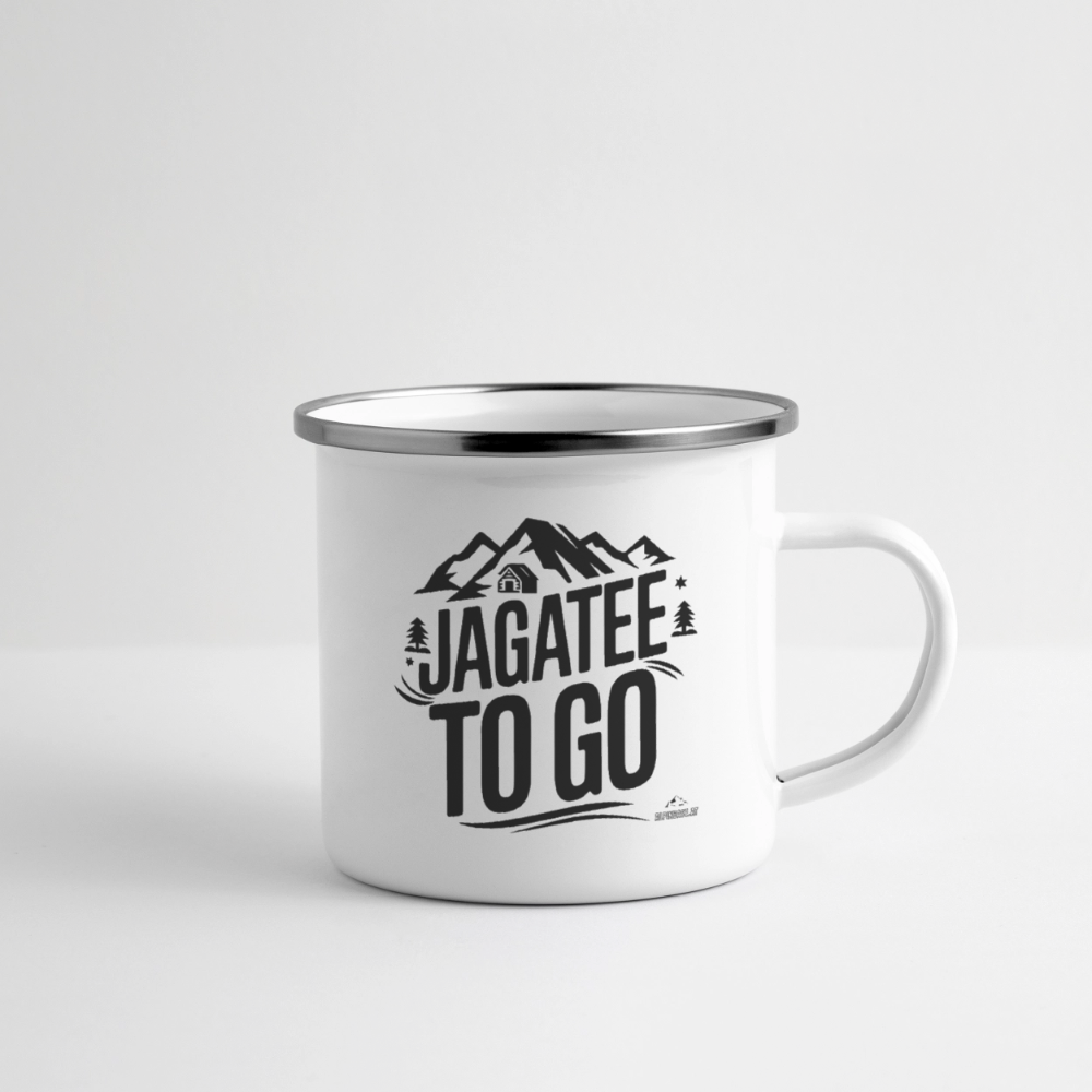 Emaille-Tasse "Jagatee to Go" - Weiß