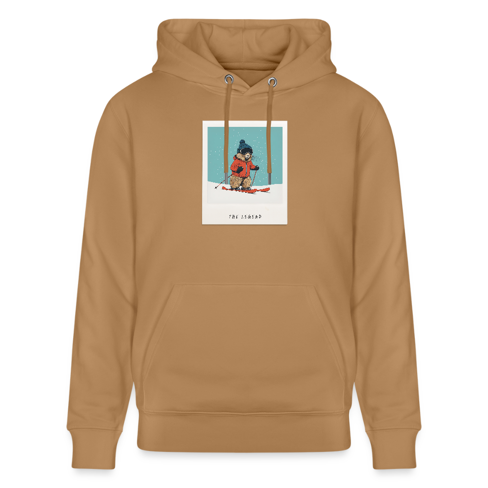 Hoodie "The Legend - Ski" - Karamell 