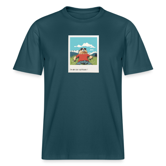 T-Shirt "nothing!" - Dunkles Petrol