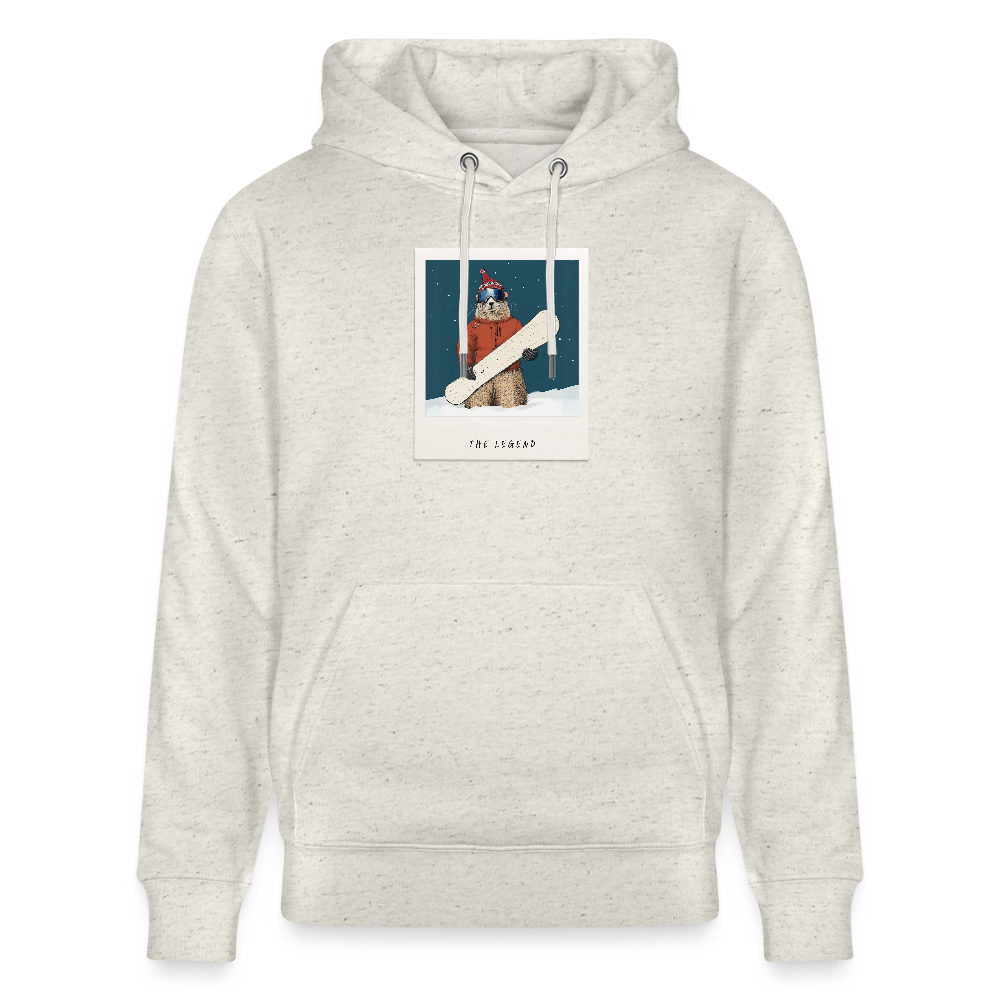 Hoodie "The Legend - Board" - Beige meliert
