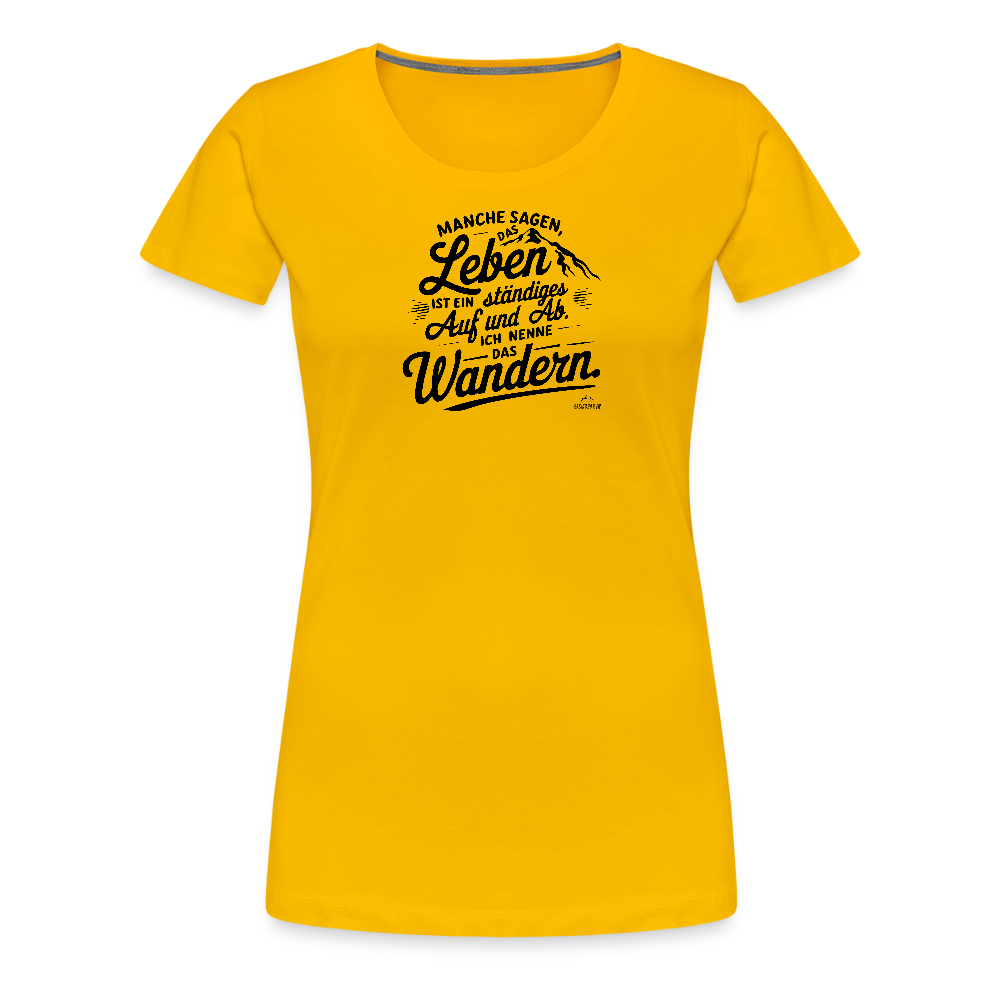 Women Shirt "Wanderleben" - Sonnengelb