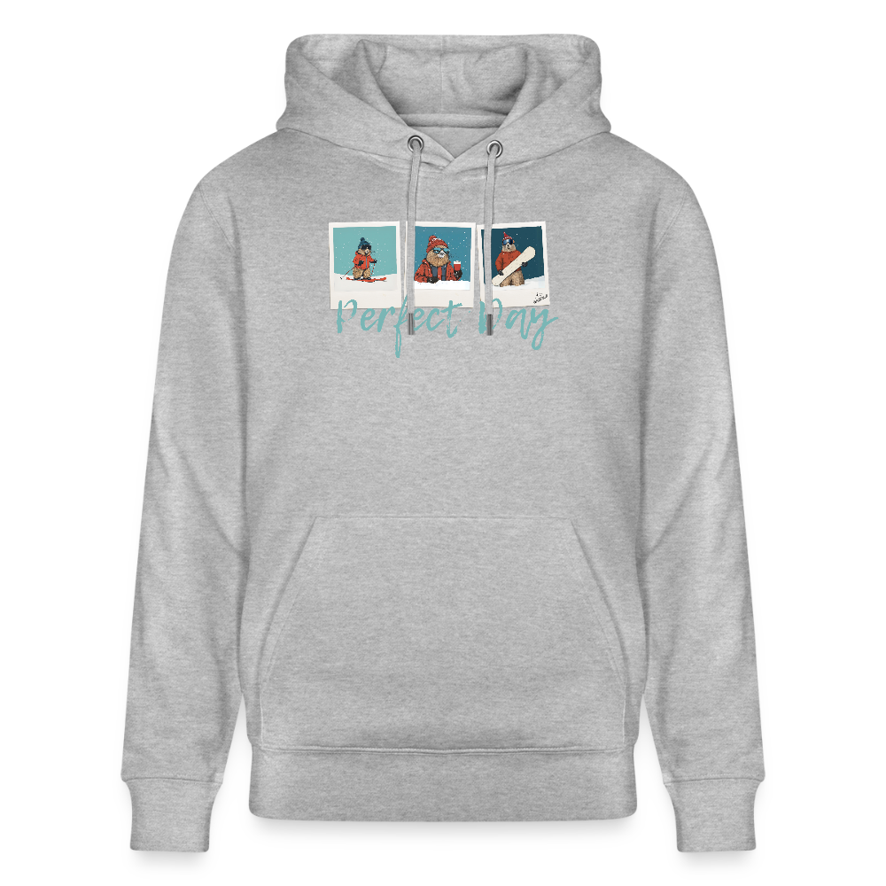 Hoodie "Perfect Day" - Grau meliert
