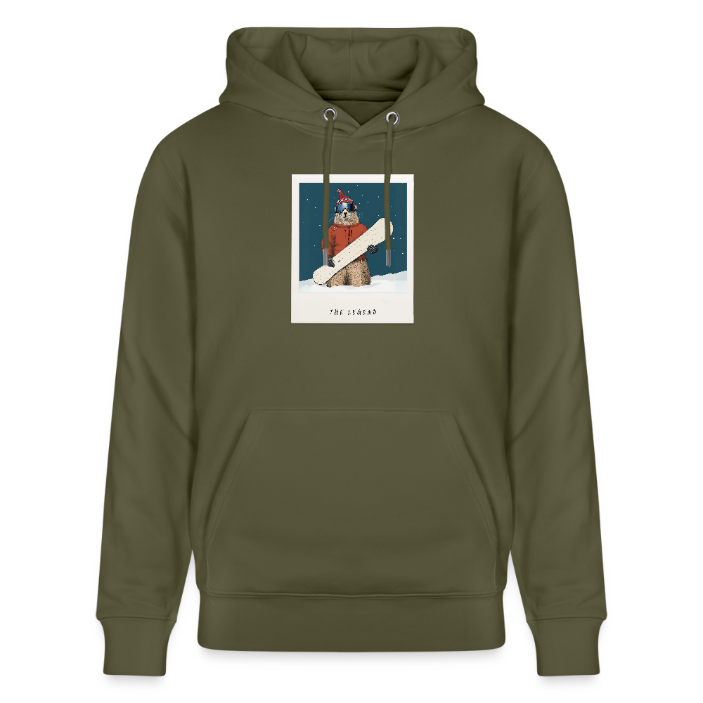 Hoodie "The Legend - Board" - Khaki Grün