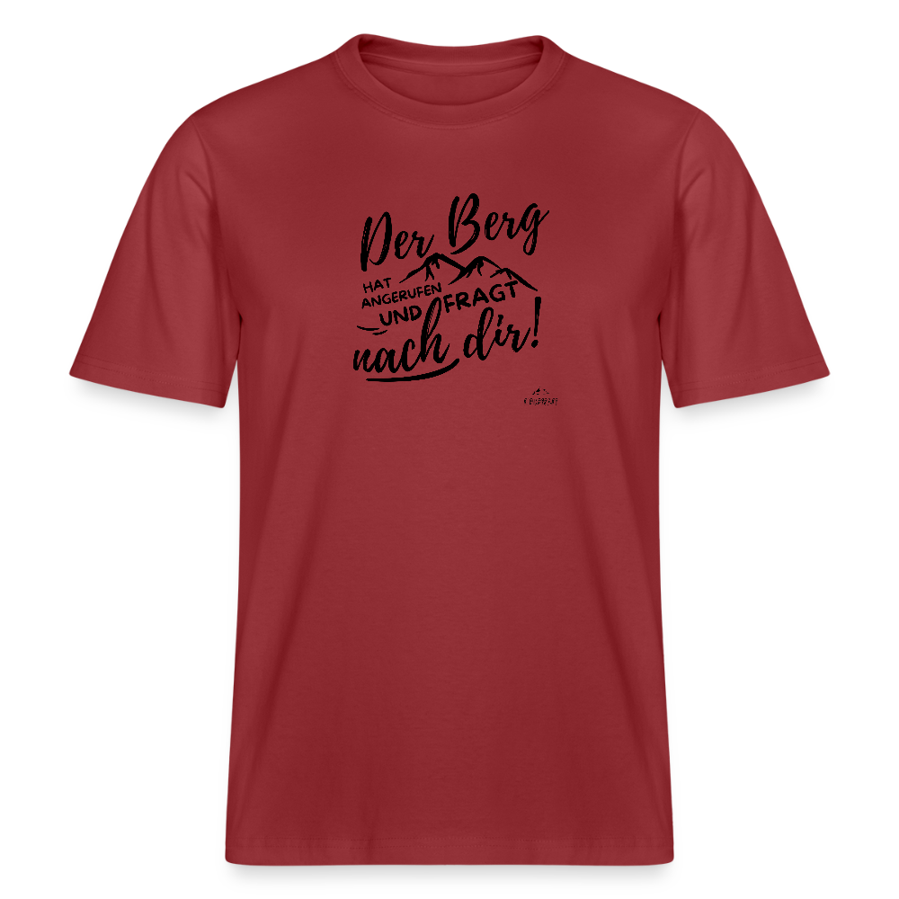 T-Shirt "Der Berg ruft!" - Erdrot