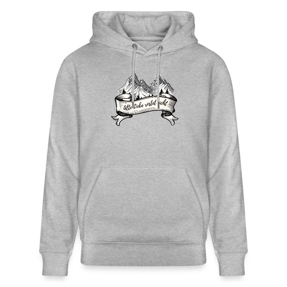 Hoodie "Alte Liebe" - Grau meliert