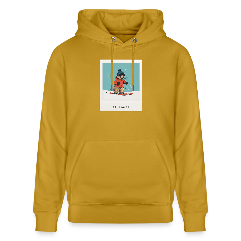 Hoodie "The Legend - Ski" - Ocker