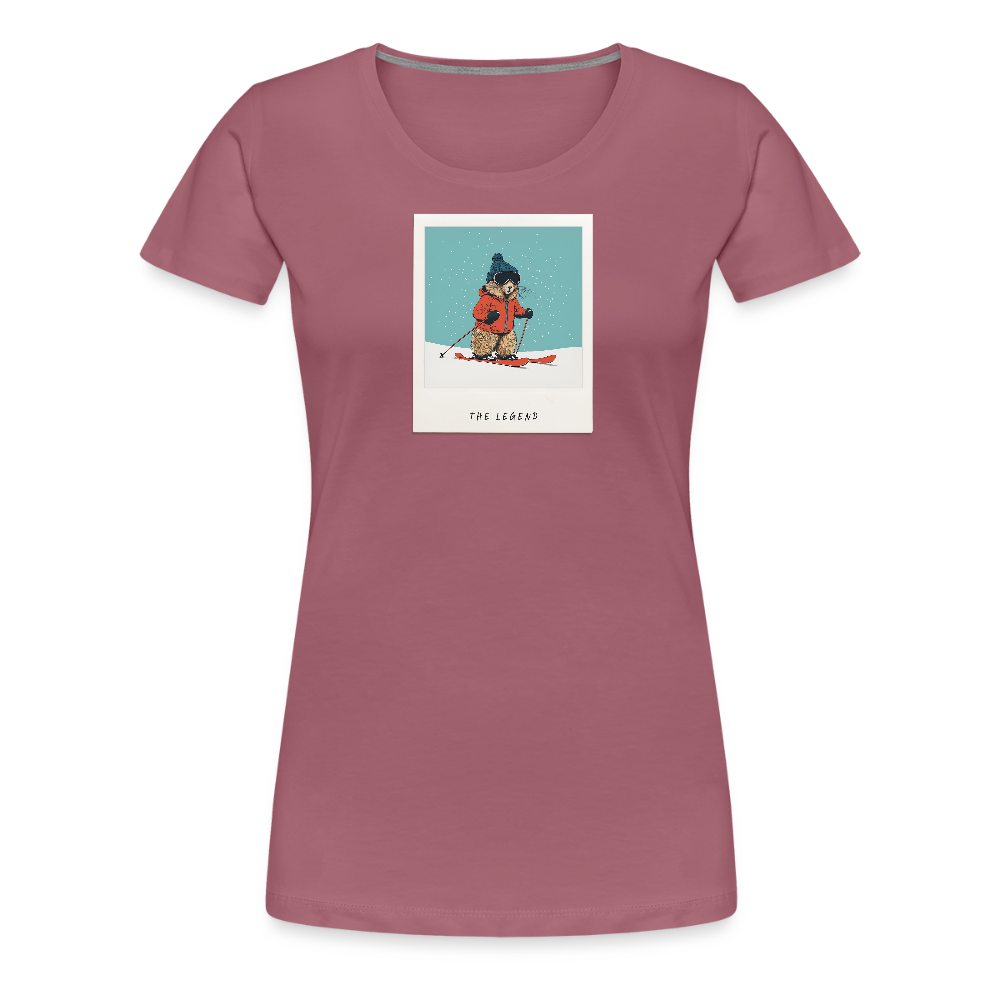 Women Shirt "The Legend - Ski" - Malve