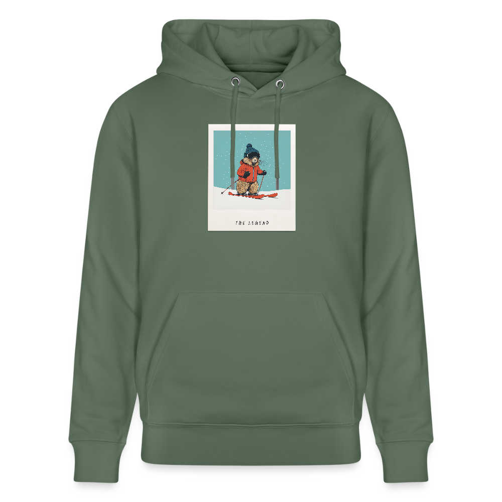 Hoodie "The Legend - Ski" - Tanngrün