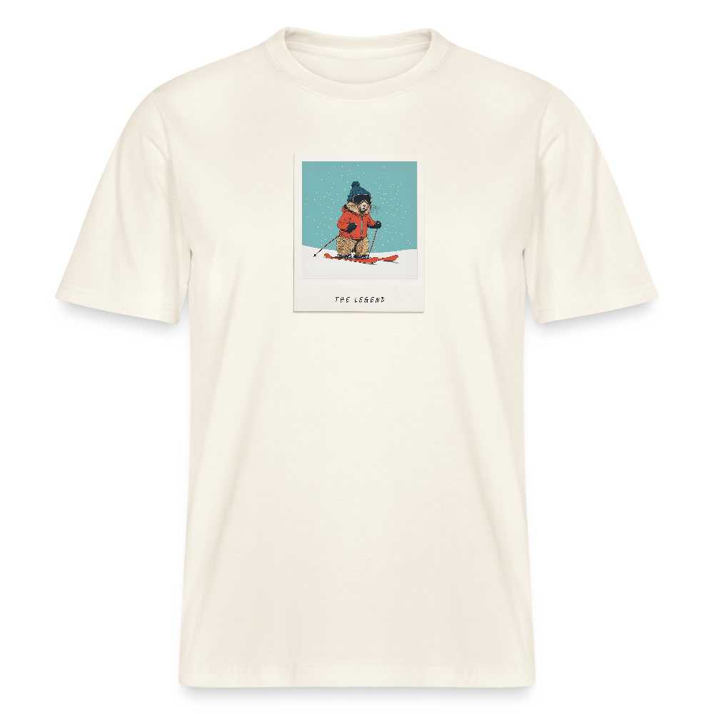 T-Shirt "The Legend - Ski" - Naturweiß 