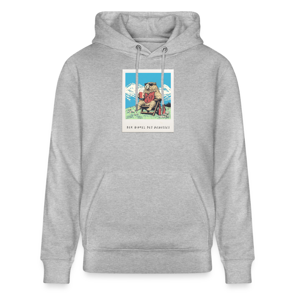 Hoodie "Genussgipfel" - Grau meliert