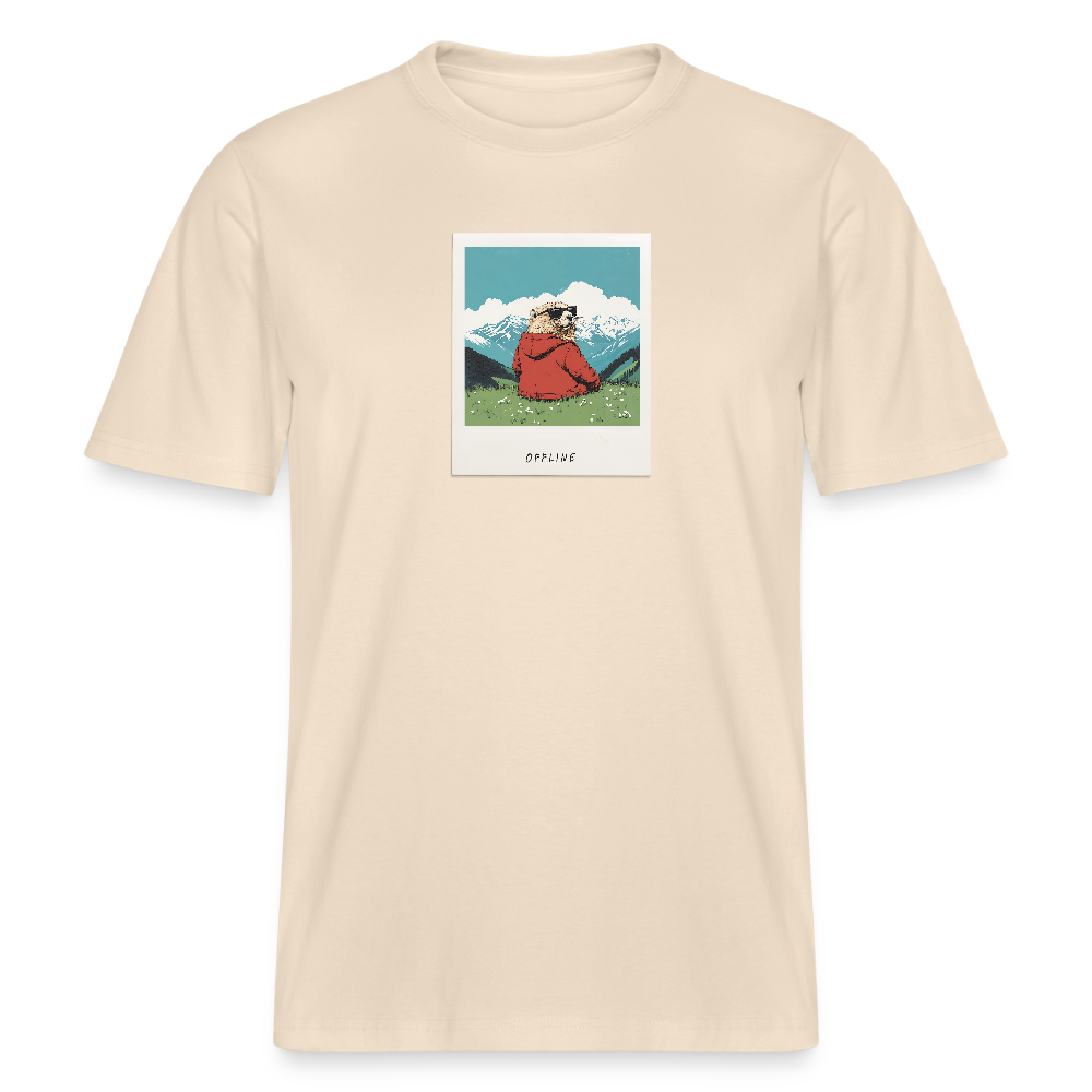 T-Shirt "offline" - Weißgrau