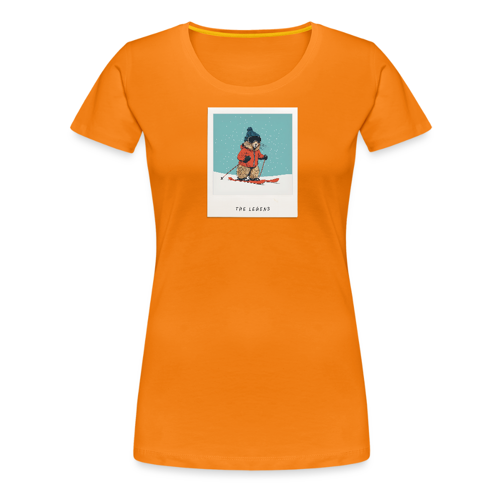 Women Shirt "The Legend - Ski" - Orange