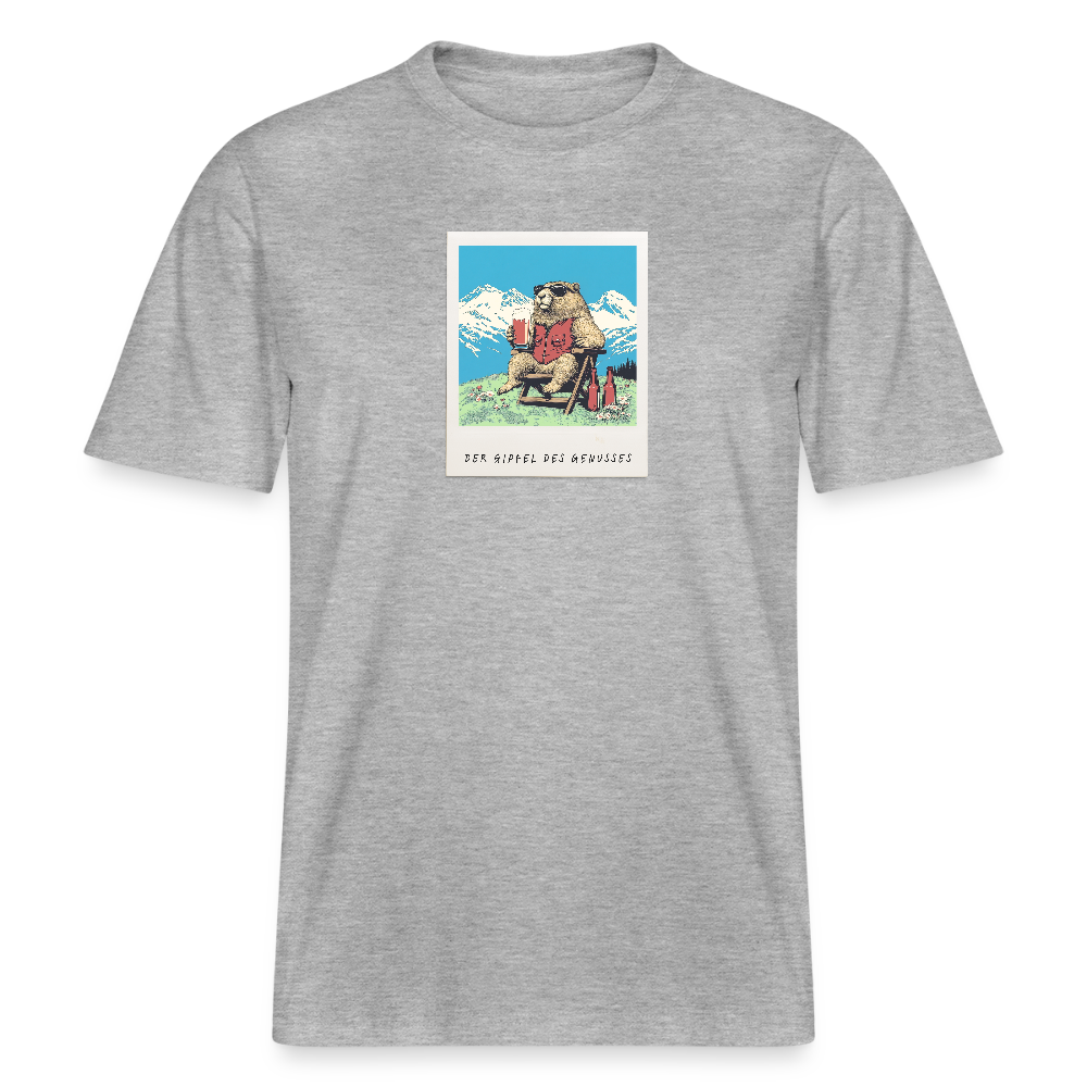 T-Shirt "Genussgipfel" - Grau meliert