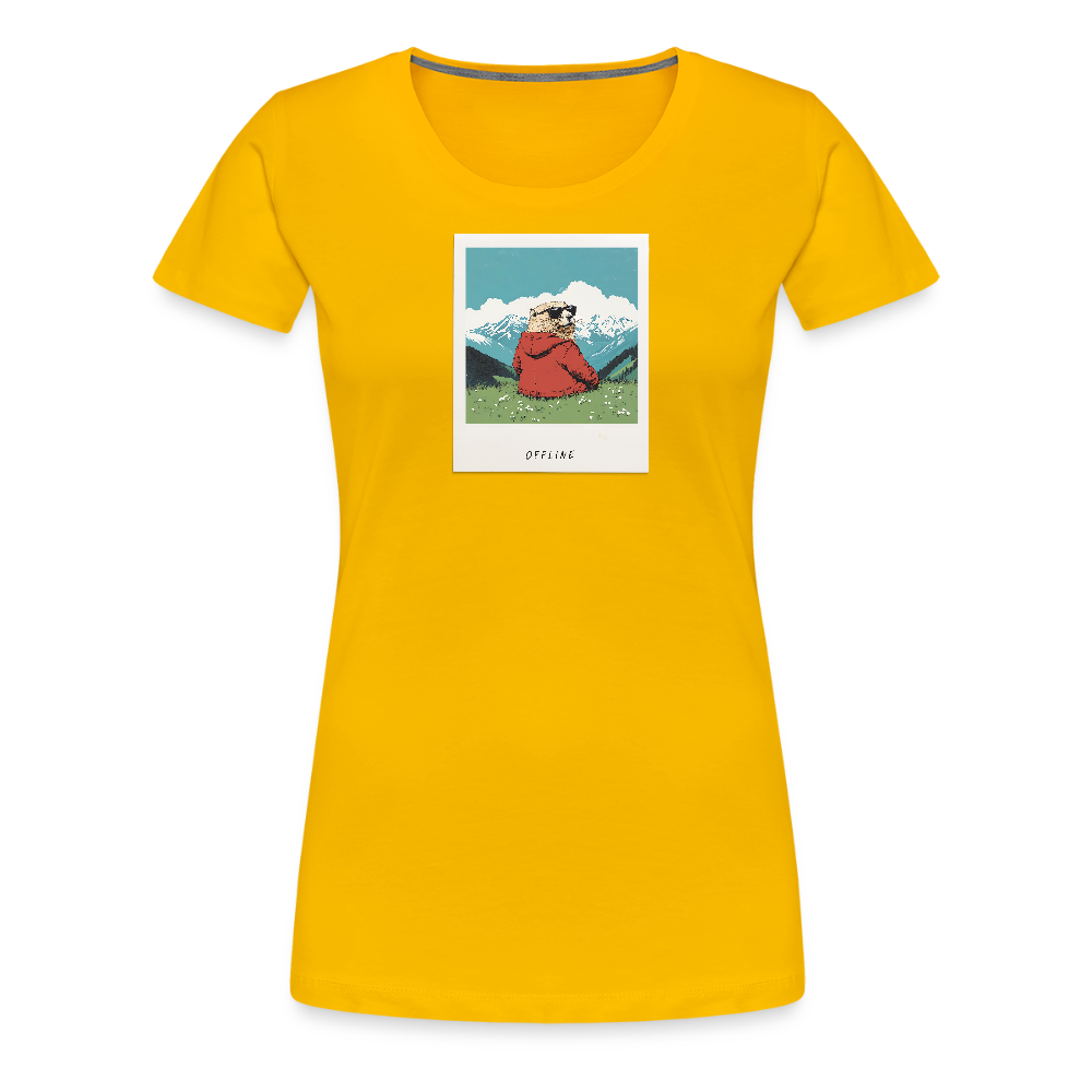 Women Shirt "Offline" - Sonnengelb
