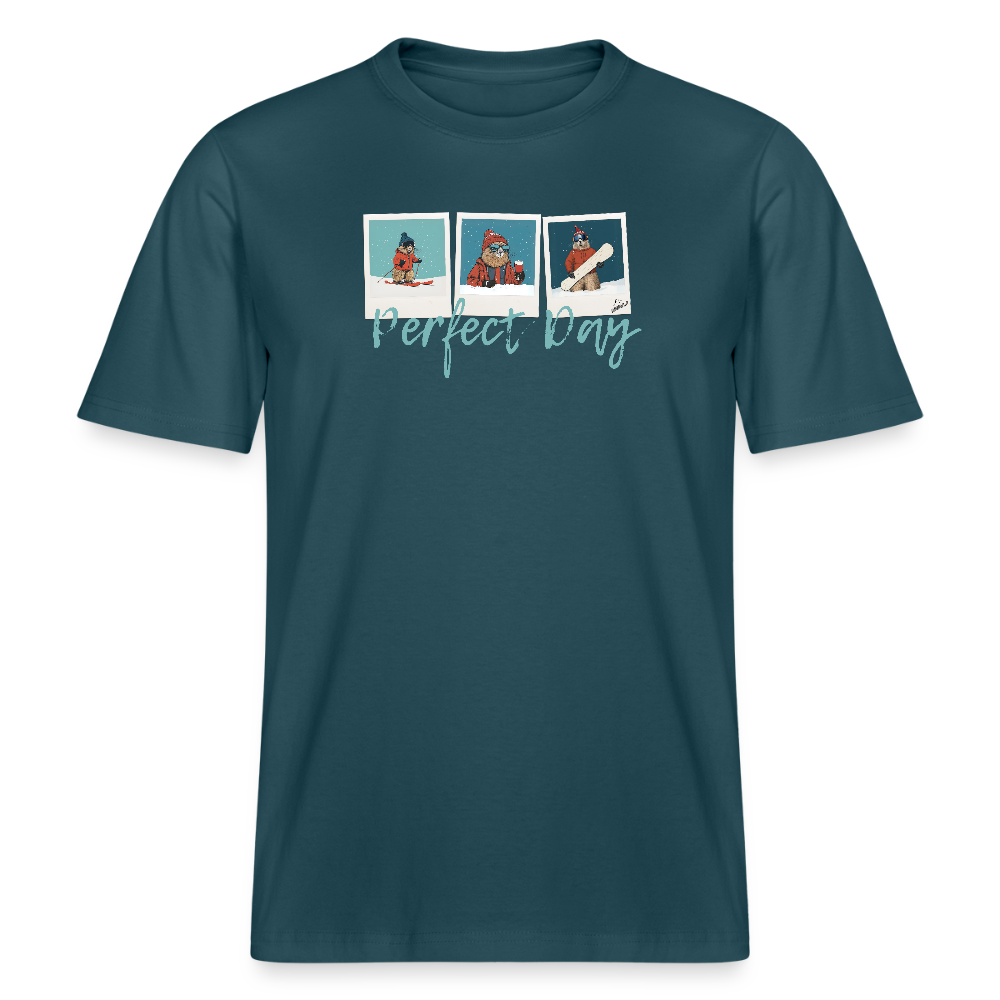 T-Shirt "Perfect Day" - Dunkles Petrol