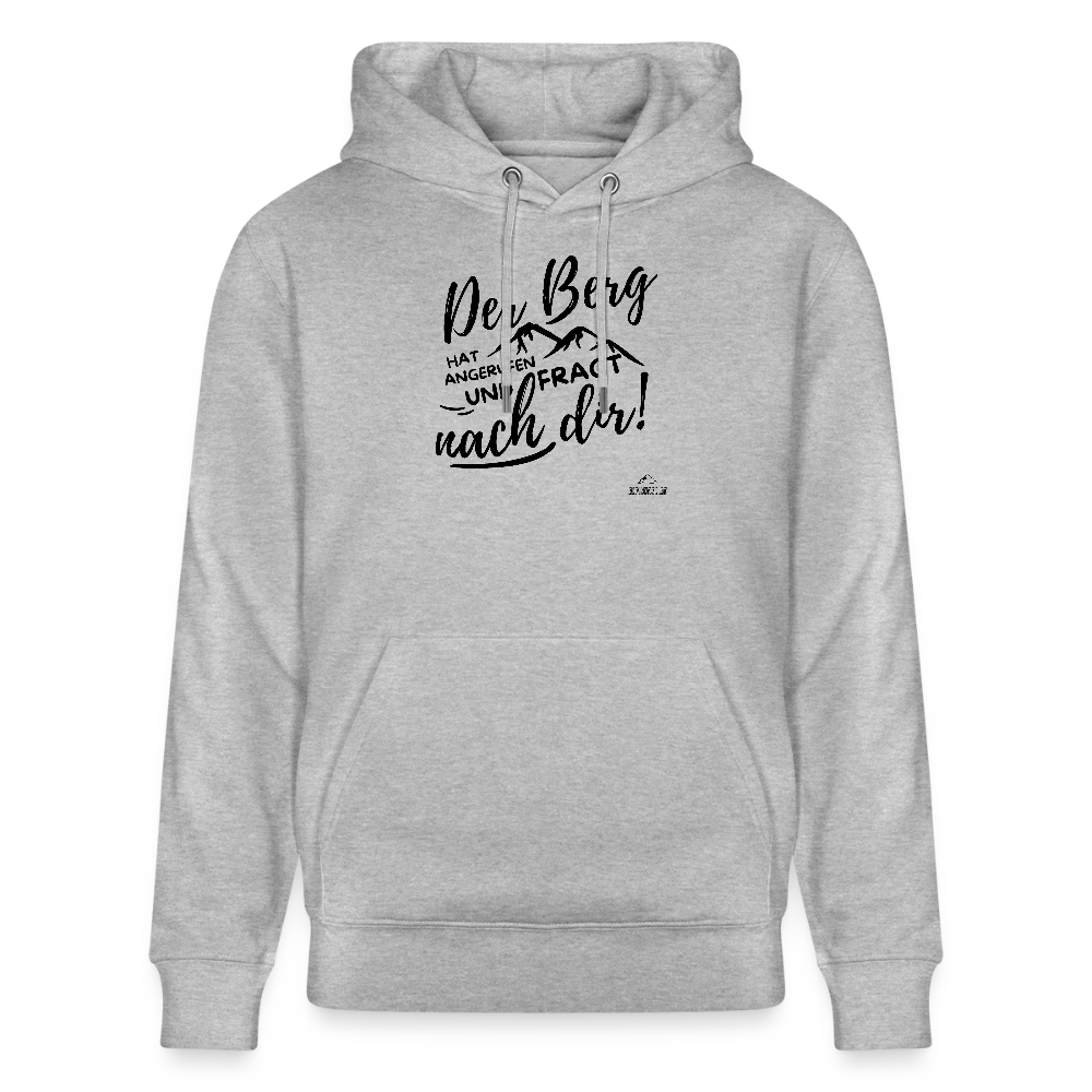 Hoodie "Der Berg ruft!"" - Grau meliert