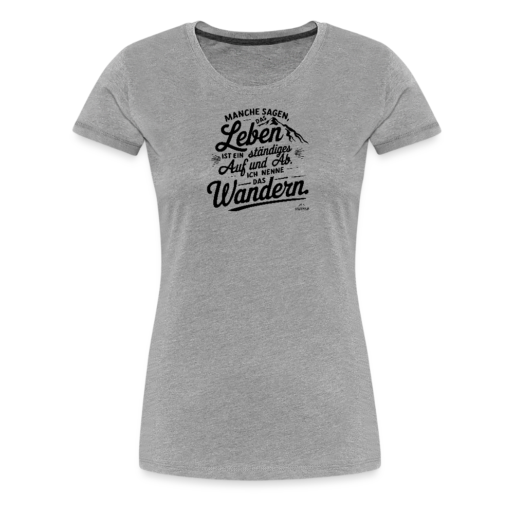 Women Shirt "Wanderleben" - Grau meliert