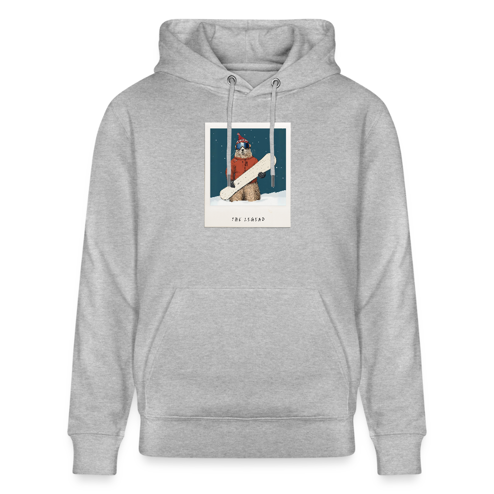 Hoodie "The Legend - Board" - Grau meliert