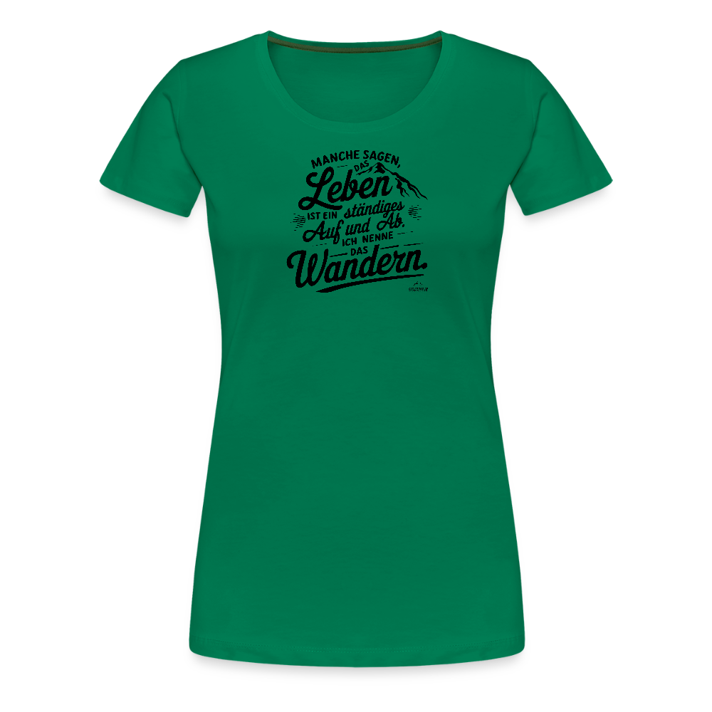 Women Shirt "Wanderleben" - Kelly Green