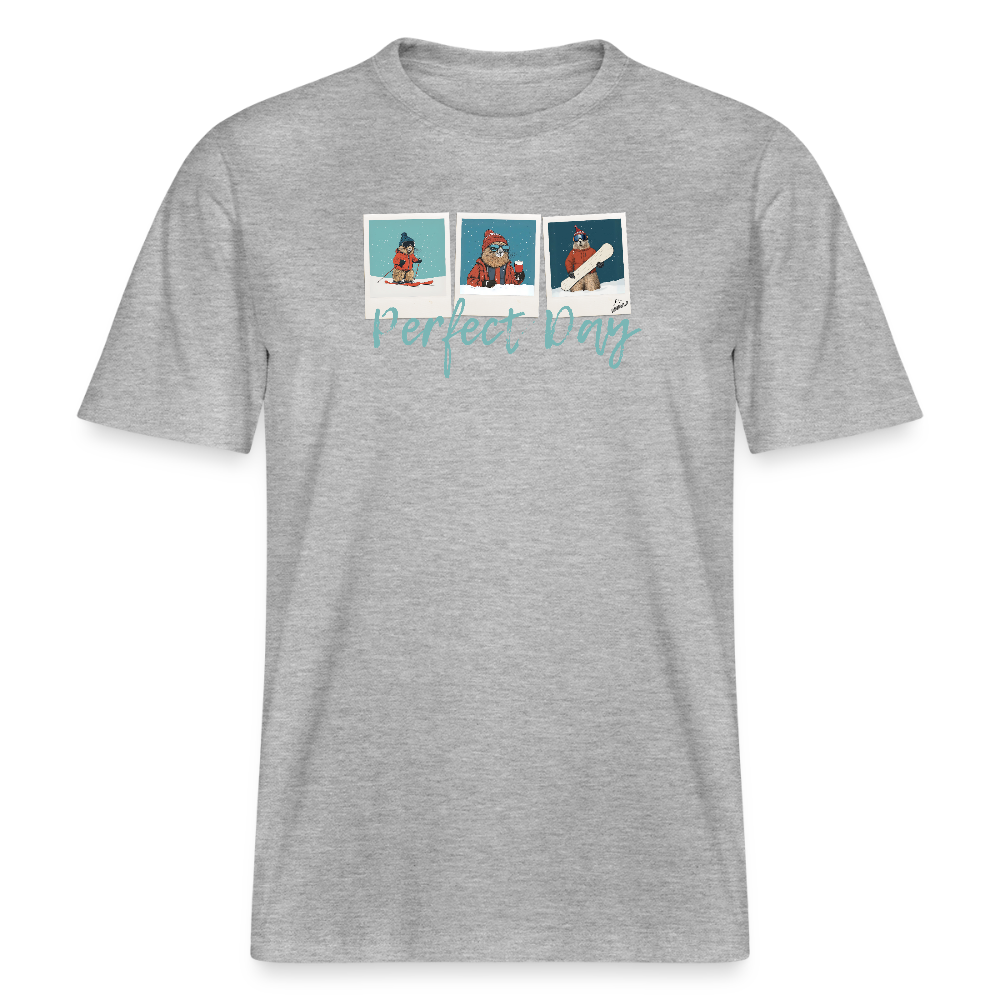 T-Shirt "Perfect Day" - Grau meliert