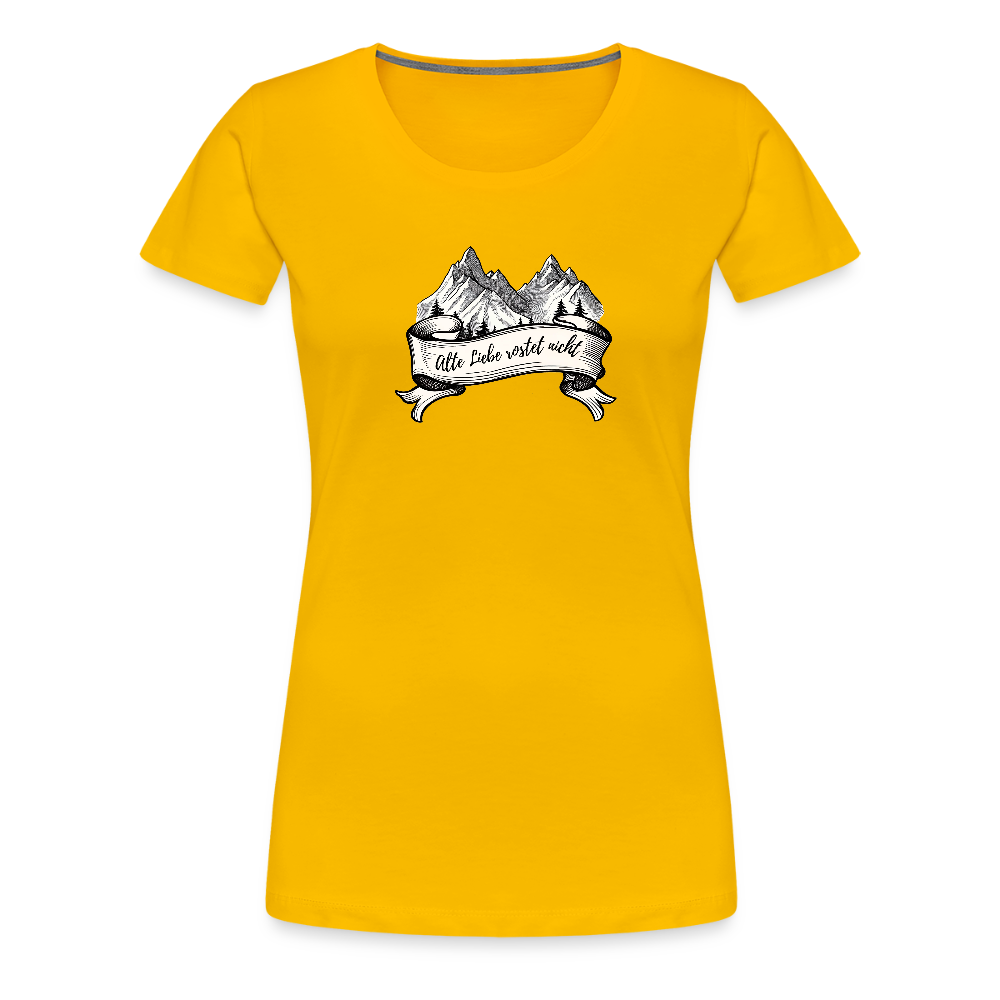 Women Shirt "Alte Liebe" - Sonnengelb