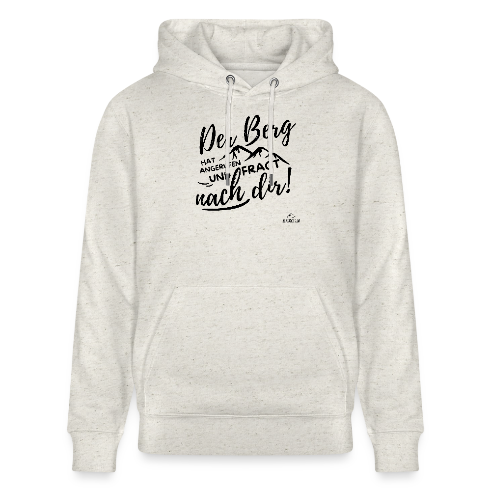 Hoodie "Der Berg ruft!"" - Beige meliert