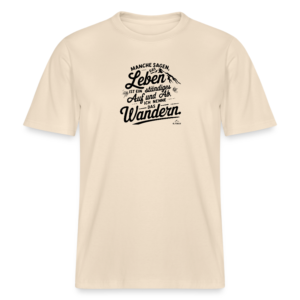 T-Shirt "Wanderleben" - Weißgrau