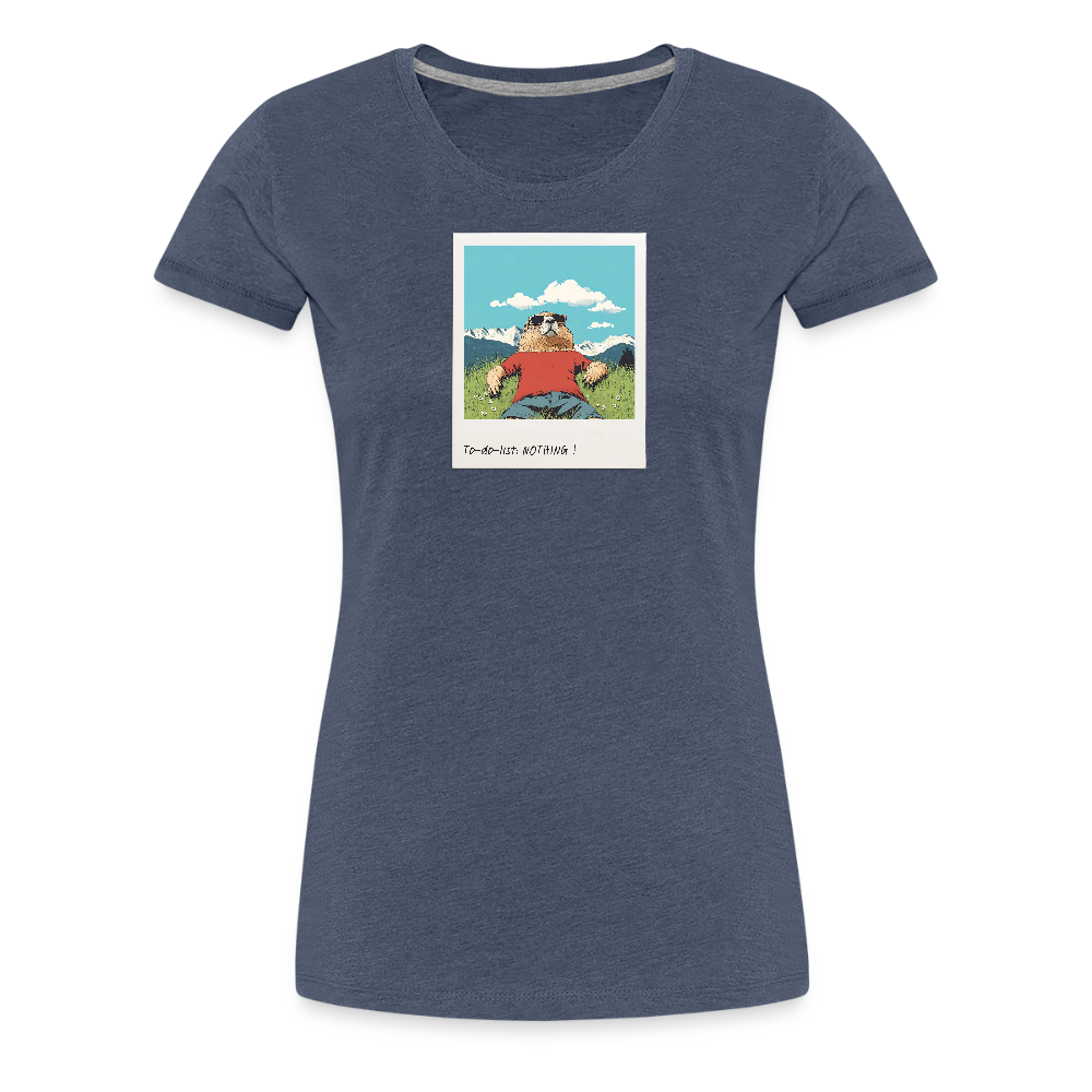 Women Shirt "Nothing" - Blau meliert