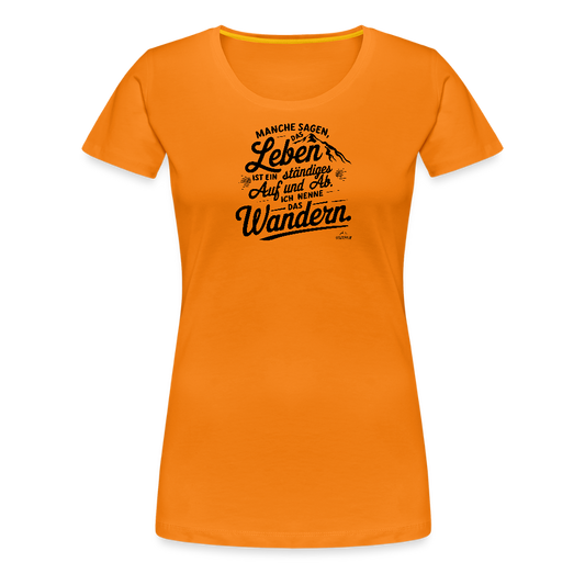 Women Shirt "Wanderleben" - Orange