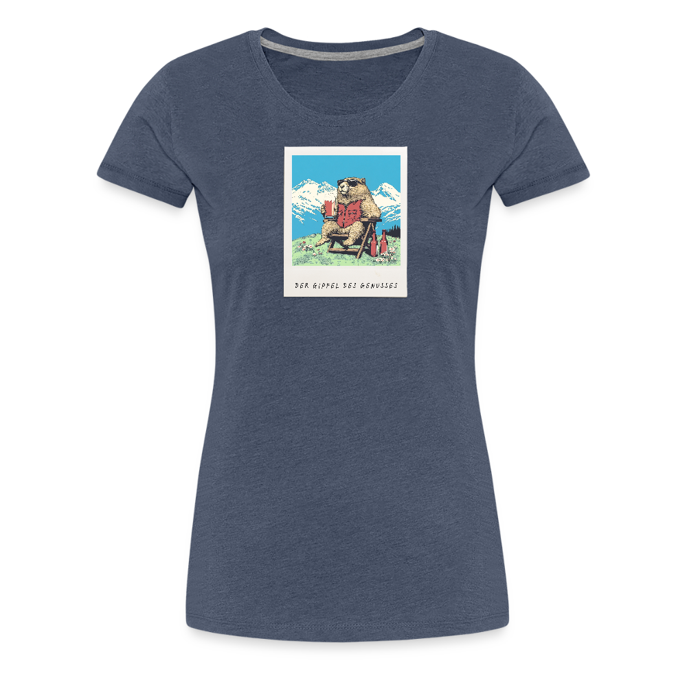 Women Shirt "Genussgipfel" - Blau meliert