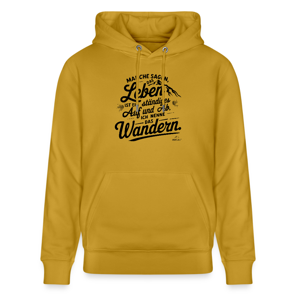 Hoodie "Wanderleben"" - Ocker