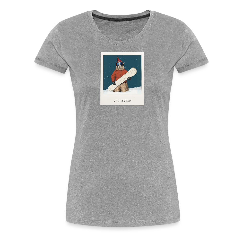 Women Shirt "The Legend - Board" - Grau meliert