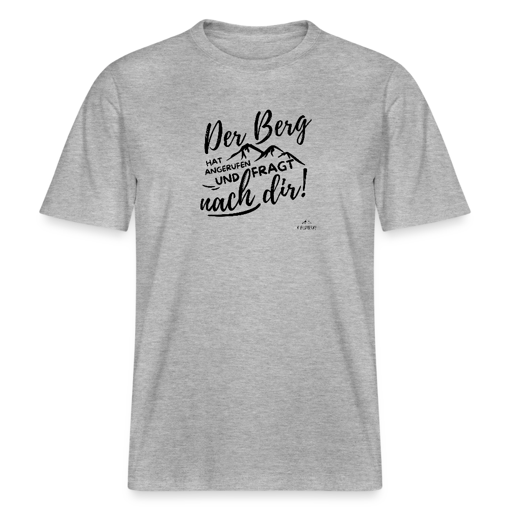 T-Shirt "Der Berg ruft!" - Grau meliert