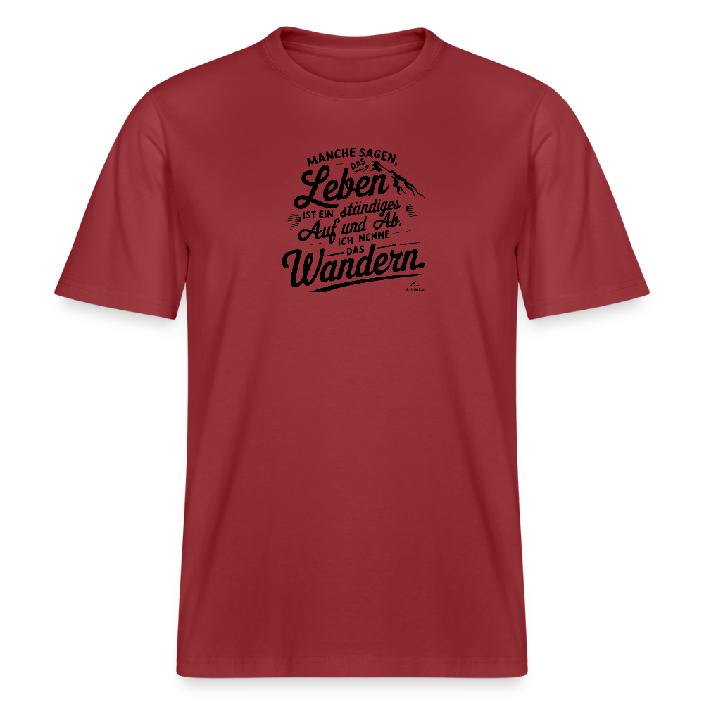 T-Shirt "Wanderleben" - Erdrot