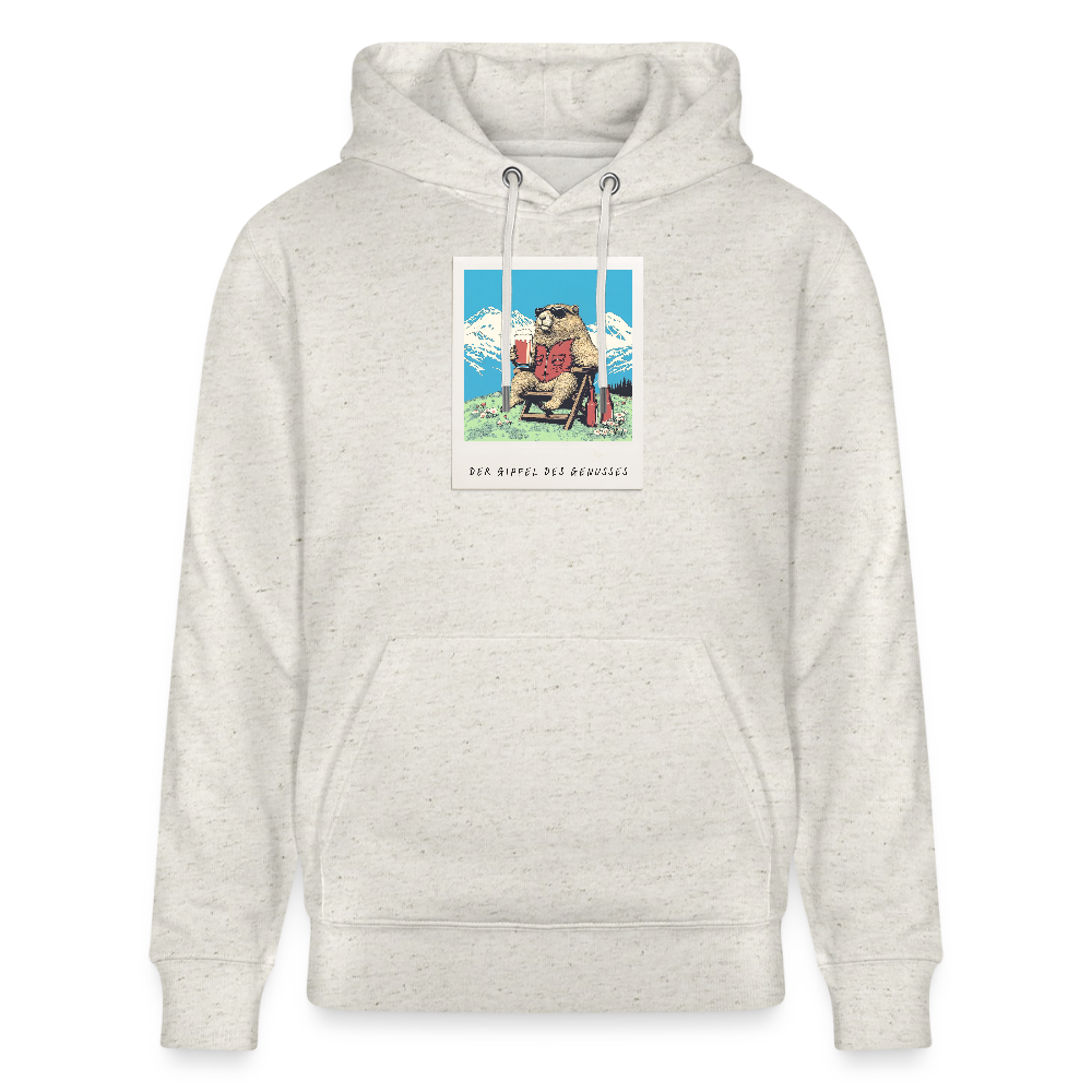 Hoodie "Genussgipfel" - Beige meliert
