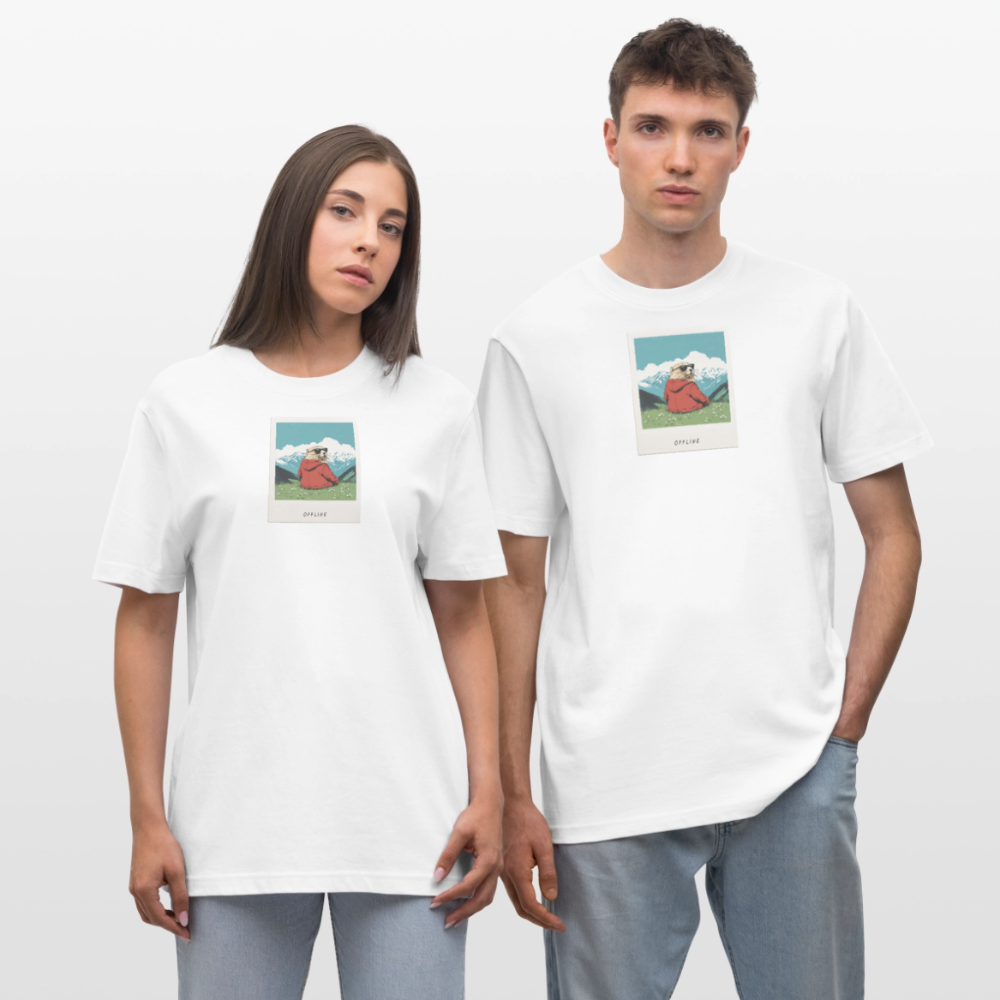 T-Shirt "offline" - Weiß