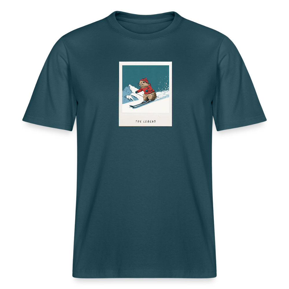 T-Shirt "She is the Legend" - Dunkles Petrol