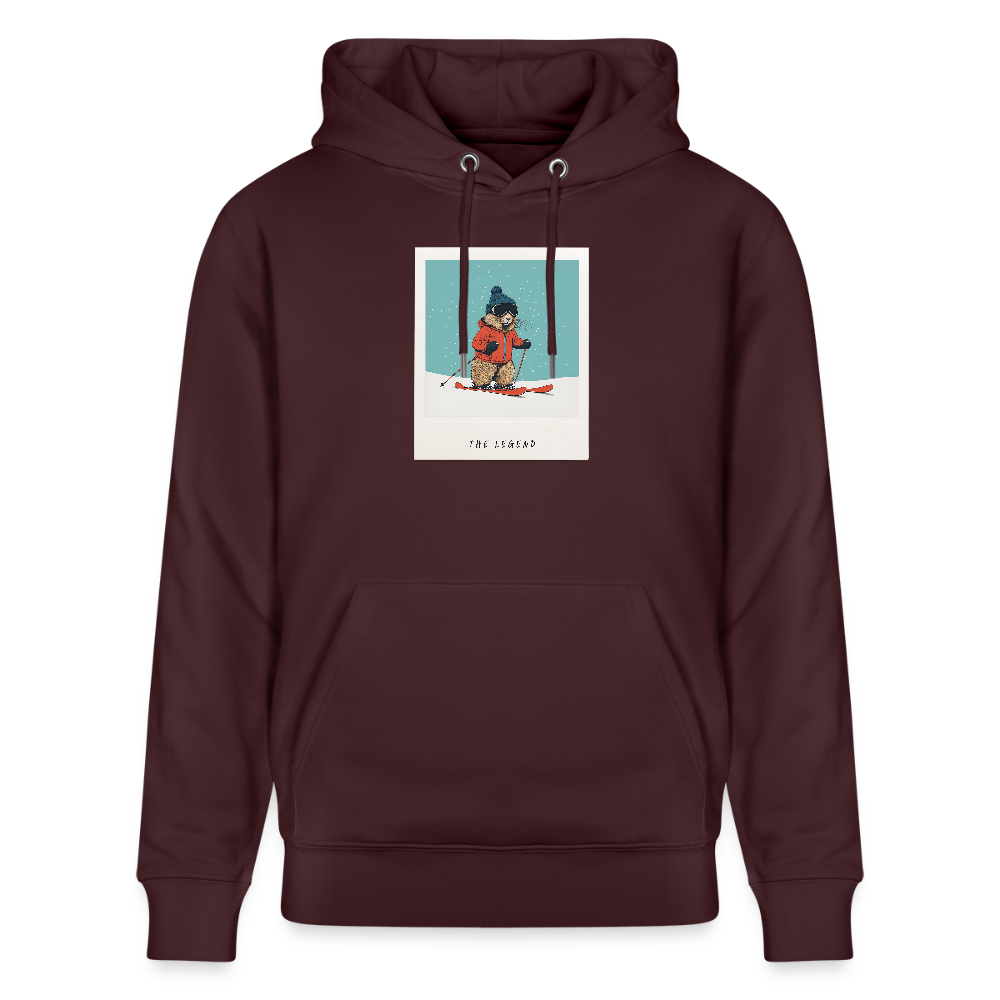 Hoodie "The Legend - Ski" - Maroon
