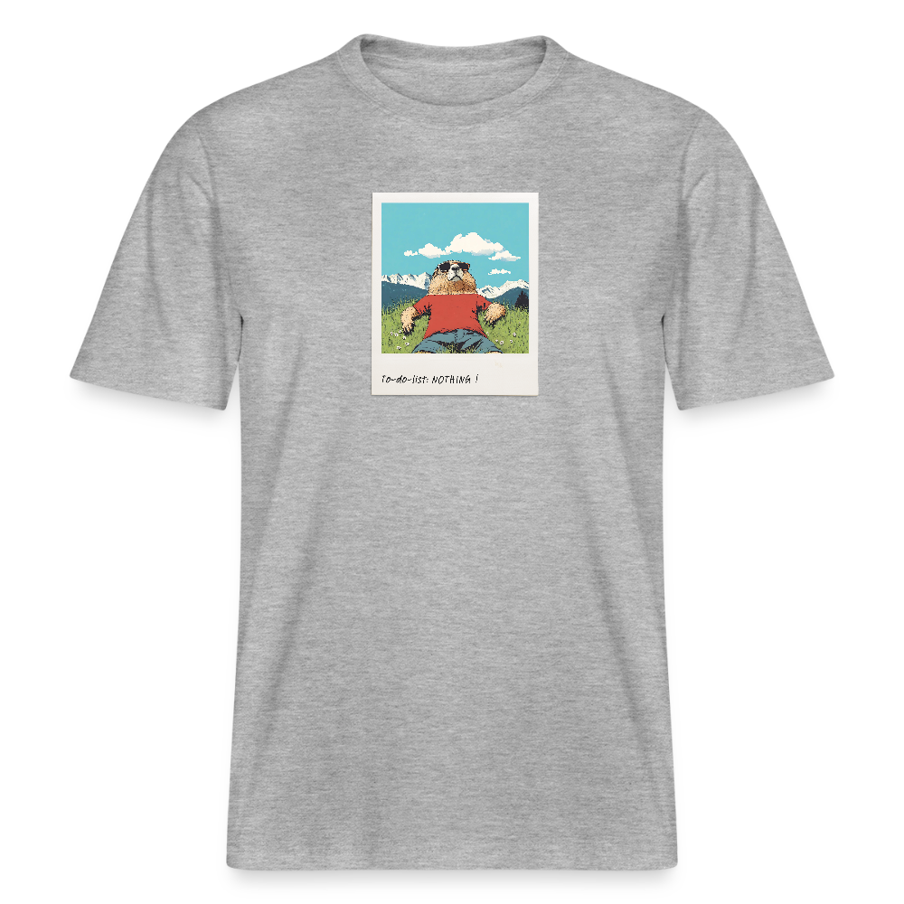 T-Shirt "nothing!" - Grau meliert