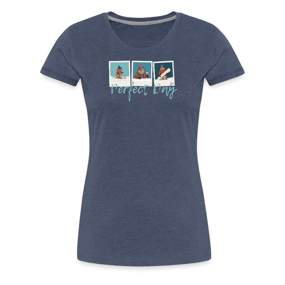 Women Shirt "Perfect Day" - Blau meliert