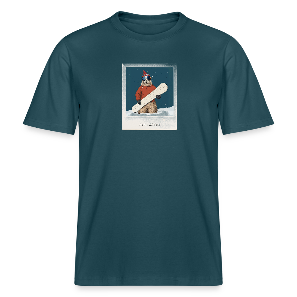 T-Shirt "The Legend - Board" - Dunkles Petrol