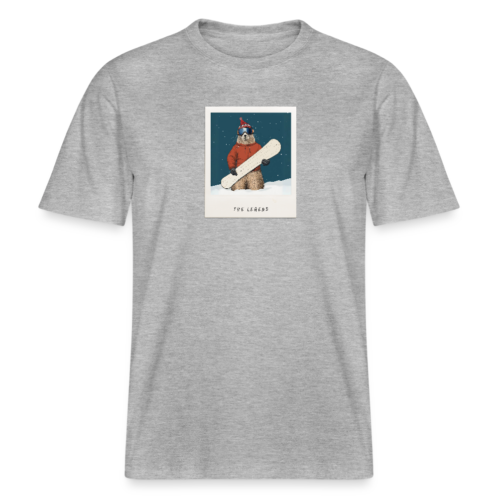 T-Shirt "The Legend - Board" - Grau meliert